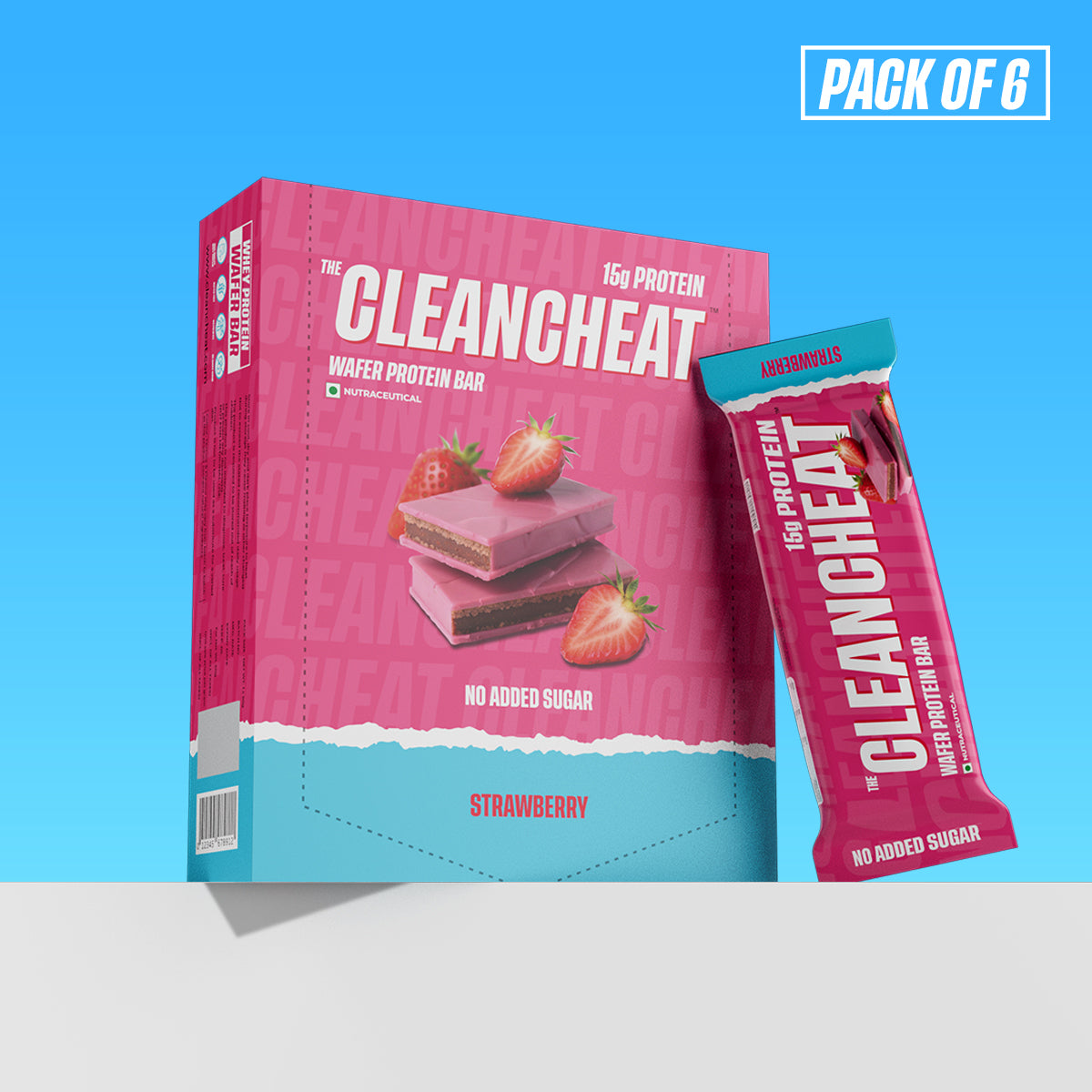 Strawberry Protein Wafer- Pack of 6