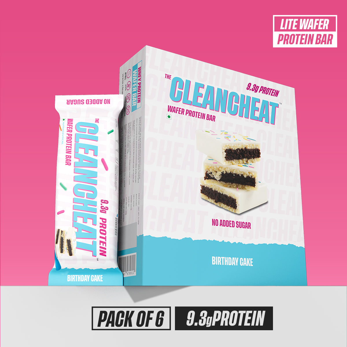 Lite Protein Wafer- Birthday Cake (Pack of 6)